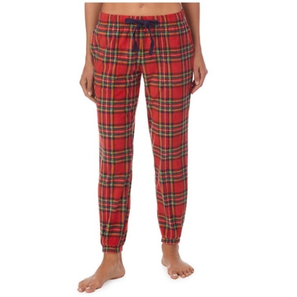 Cuddl Duds plaid polar fleece pajama pants Womans size 3X with pockets